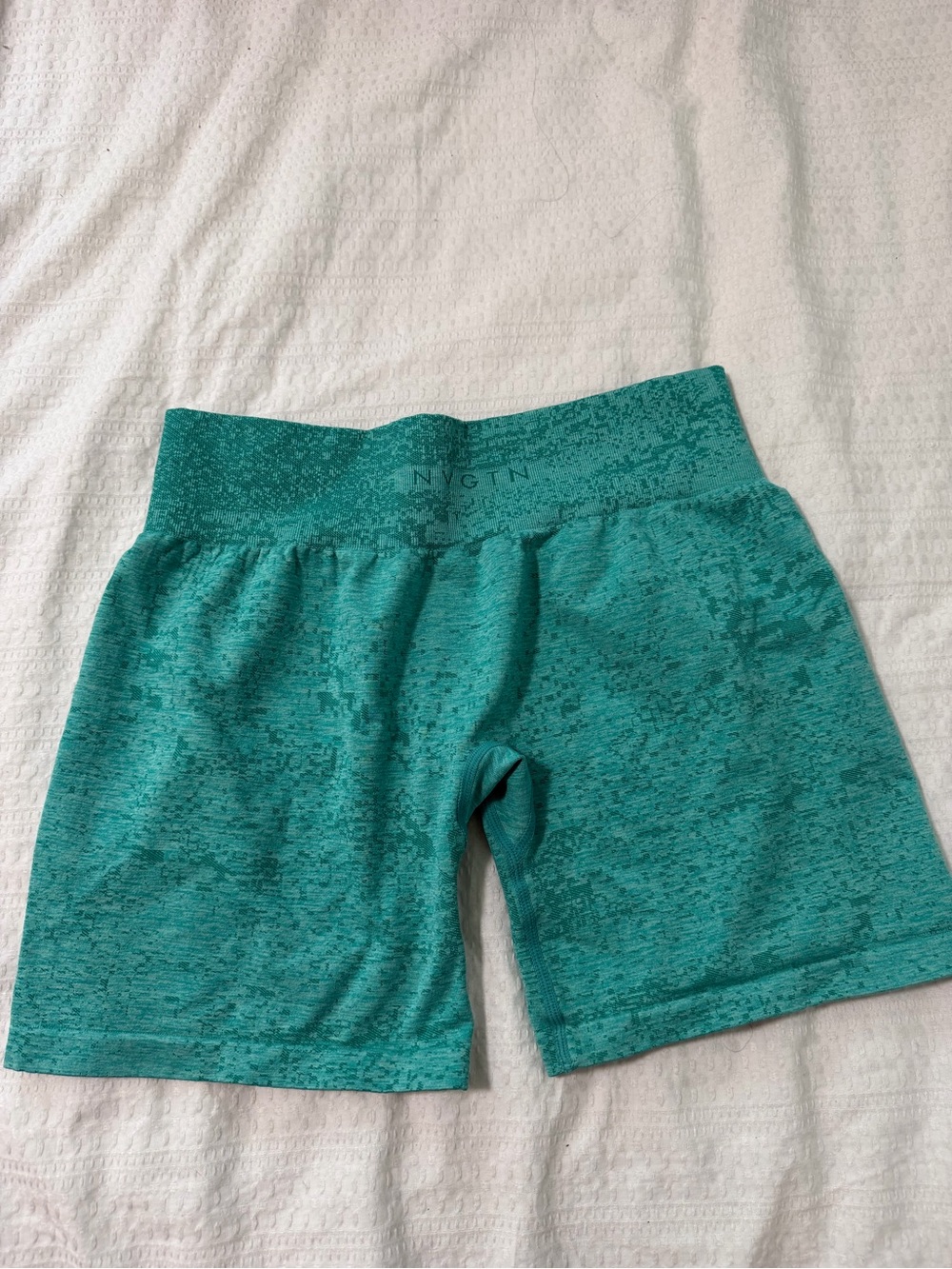 NVGTN Girls' Teal Marled Seamless Active Bike Shorts